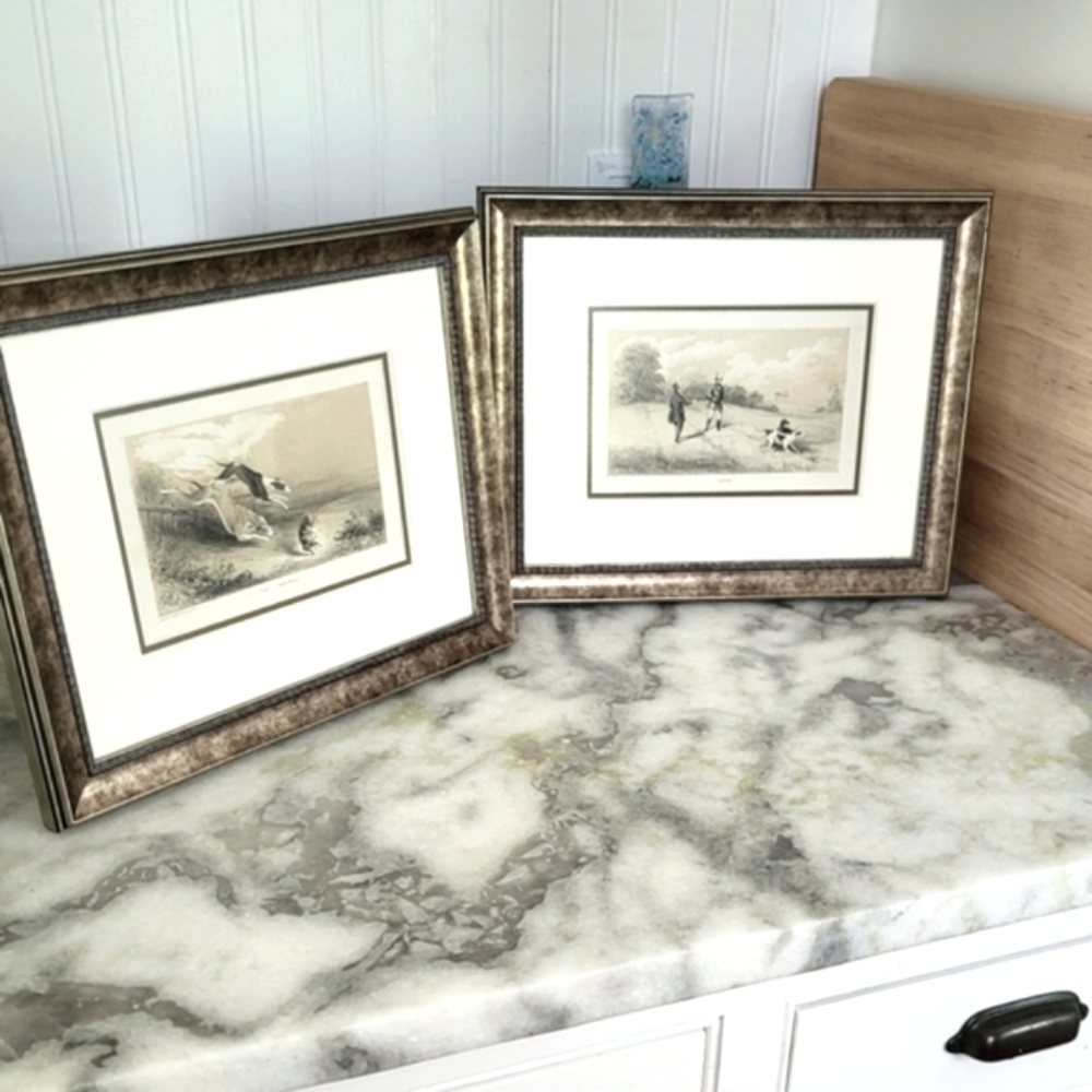 SOLD♦️ RARE 1880 Equestrian Engravings Double Matting in CUSTOM Frames - Picture 3 of 15